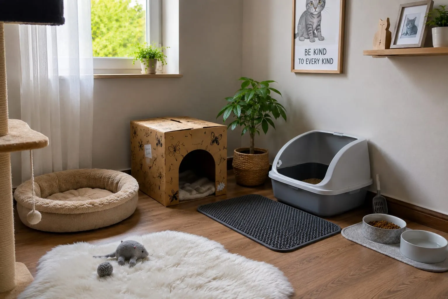 a cat base camp his house where he lives for rest of his life